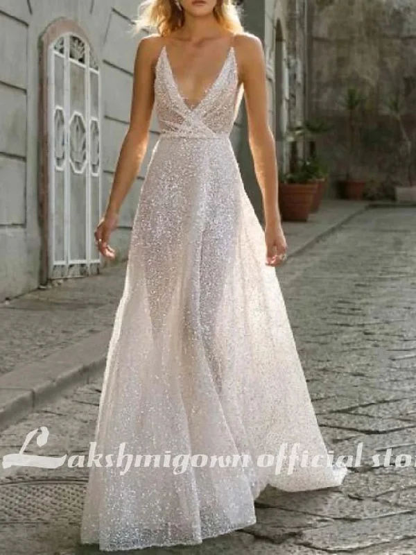 High End Designer Brands Discount Roycebridal A-Line Wedding Dresses V Neck Spaghetti Strap Boho High End Designer Brands Discount Roycebridal A-Line Wedding Dresses V Neck Spaghetti Strap Boho
