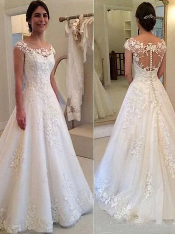 Trendy Street Style romantic and graceful wedding dress, with floral lace appliqué Prom Dress cg16461 Trendy Street Style romantic and graceful wedding dress, with floral lace appliqué Prom Dress cg16461