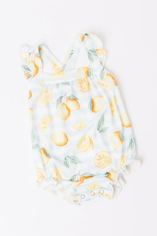 Statement Piece Lovely Lemons Ruffle Cross Back Romper
