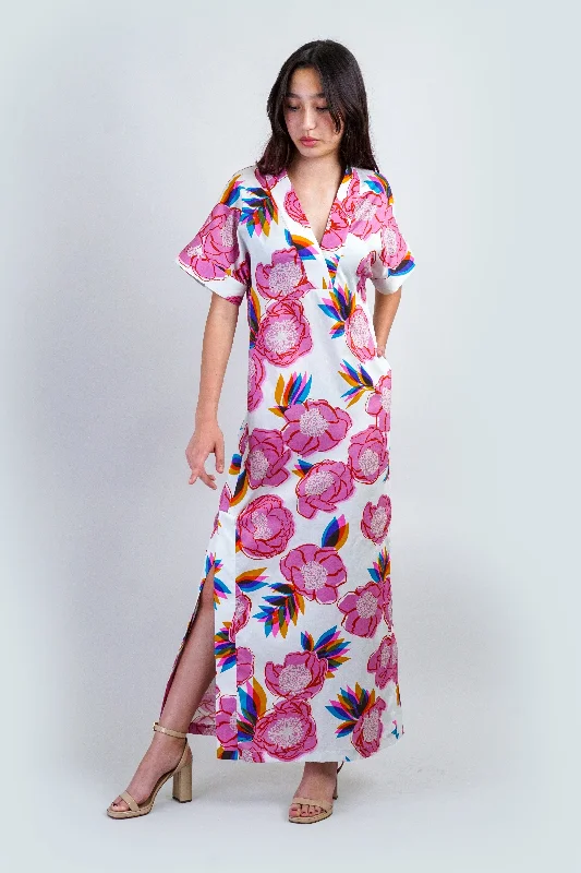 Nordic Minimalist Home Look Summer Garden Kimono Kiko Maxi Dress