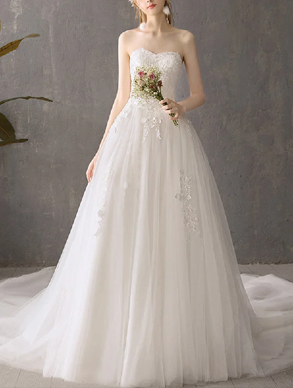 Classic Timeless Elegant Style Women Tulle Appliques Wedding Dresses Long Sweetheart Bridal Gowns YWD031 Classic Timeless Elegant Style Women Tulle Appliques Wedding Dresses Long Sweetheart Bridal Gowns YWD031