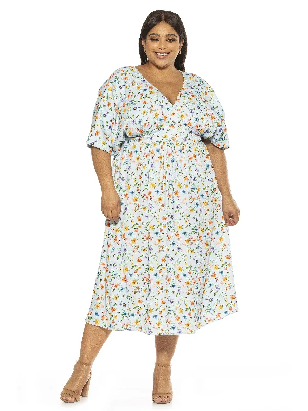 Chic Everyday Wear August Midi Dress - Plus Size