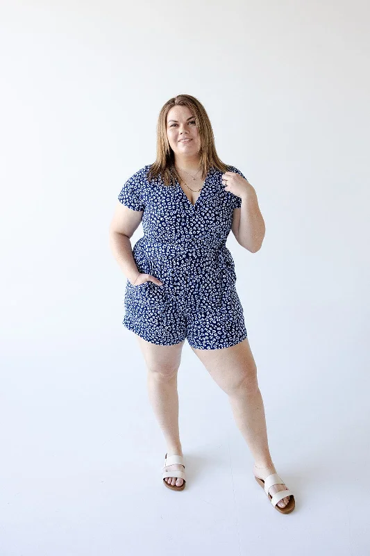 Discounts On Casual Weekend Styles ANIMAL PRINT FAUX WRAP ROMPER