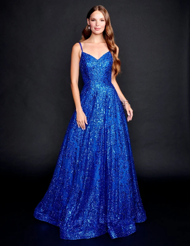Minimalist Office - Ready Style Nina Canacci 4304 Size 2 Royal Shimmer Prom Dress A Line V Neckline Open Back Evening Gown Minimalist Office - Ready Style Nina Canacci 4304 Size 2 Royal Shimmer Prom Dress A Line V Neckline Open Back Evening Gown
