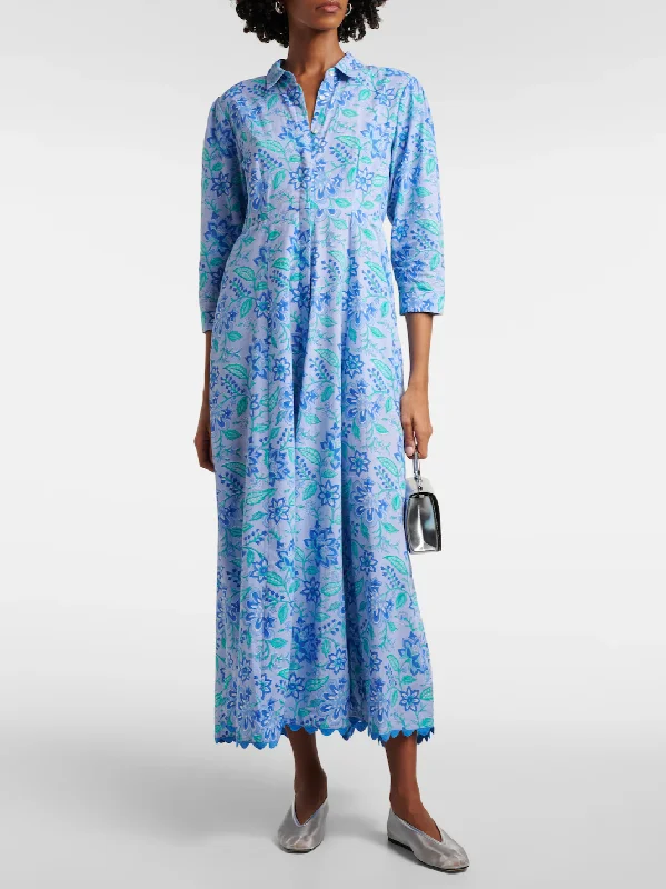 Grab Romantic Date - Night Styles Now Powder Blue & Royal Blue Maxi Dress