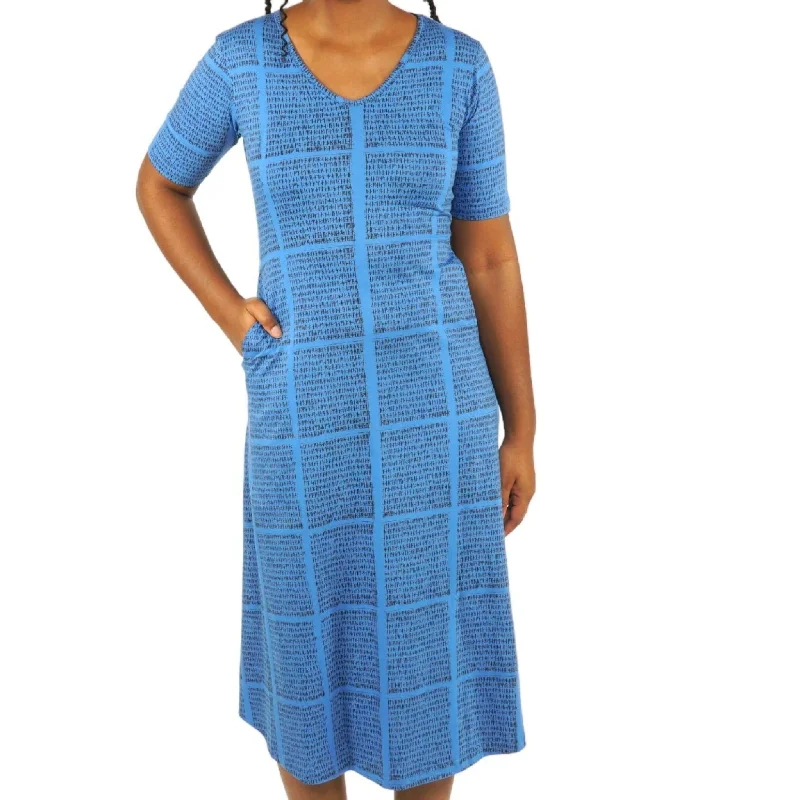 Save On Classic Elegant Styles Codex Runicus Midi Dress (No Waist Seam) [FINAL SALE]