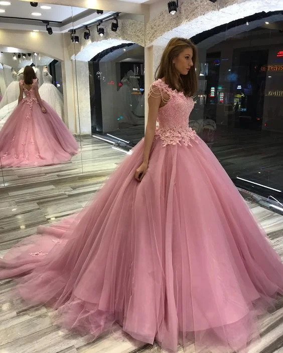 Charming Silhouette Pink Ball Gown Wedding Dress Lace Appliques Beaded Brdial Gowns prom dress cg9349 Charming Silhouette Pink Ball Gown Wedding Dress Lace Appliques Beaded Brdial Gowns prom dress cg9349