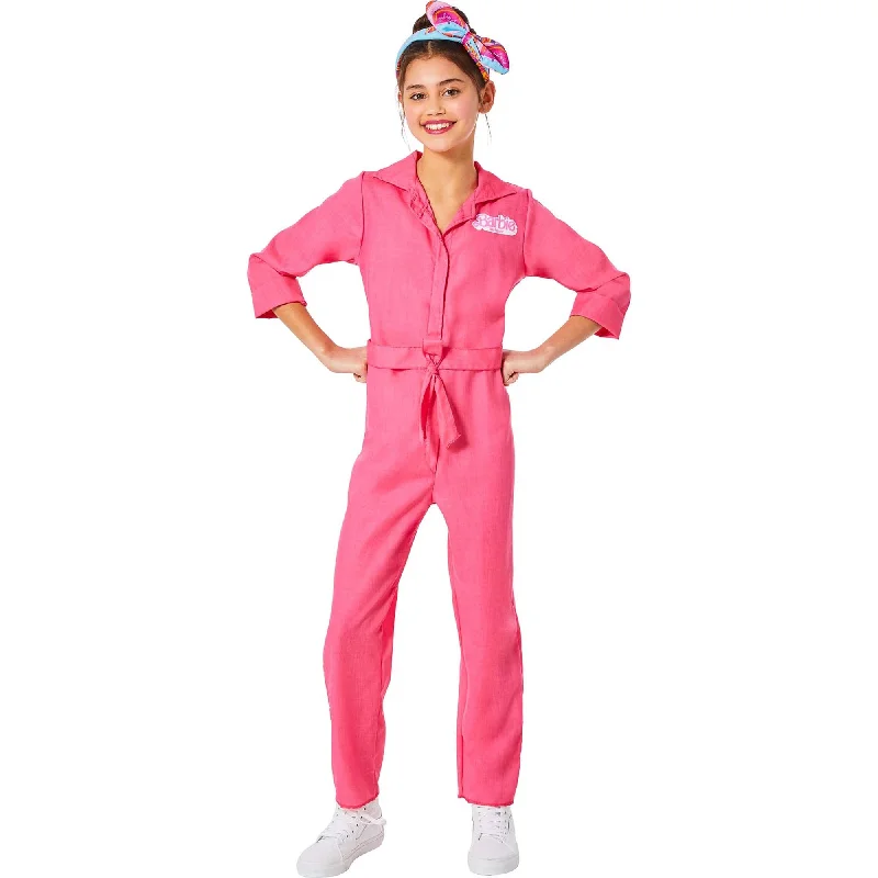 Style Upgrade Barbie Pink Utility Jumpsuit Costume for Kids, Pink Jumpsuit and Headband Style Upgrade Barbie Pink Utility Jumpsuit Costume for Kids, Pink Jumpsuit and Headband