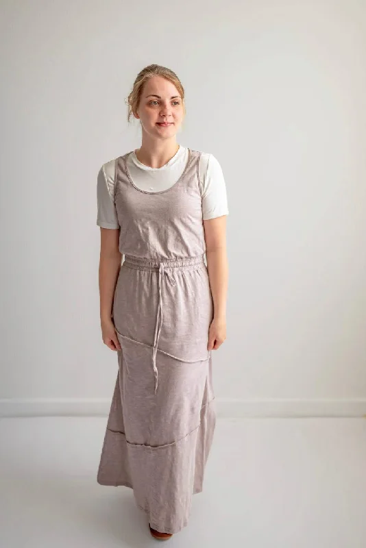 Flash Sale Tatum Athleisure Knit Maxi Dress in Ash - FINAL SALE