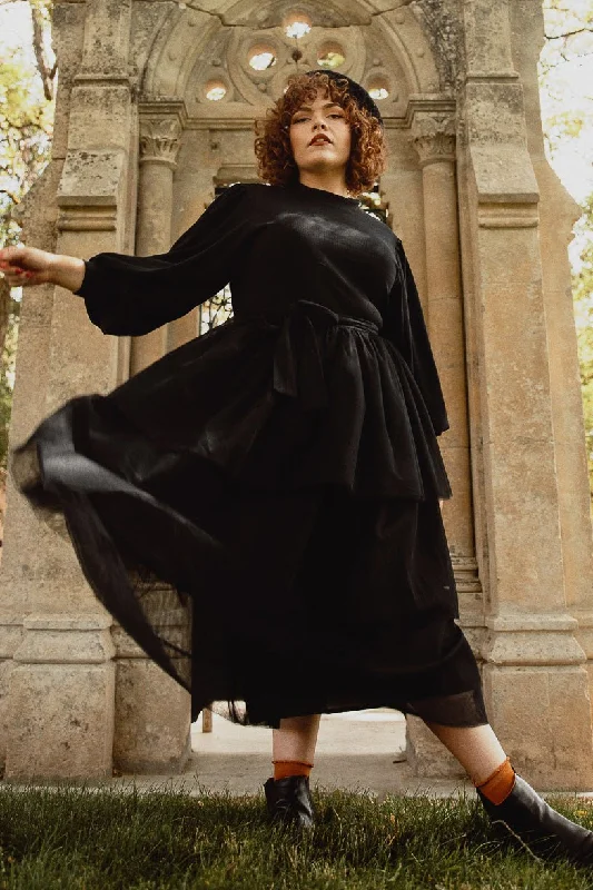 Best Seller Cosette Midi Dress in Black - FINAL SALE
