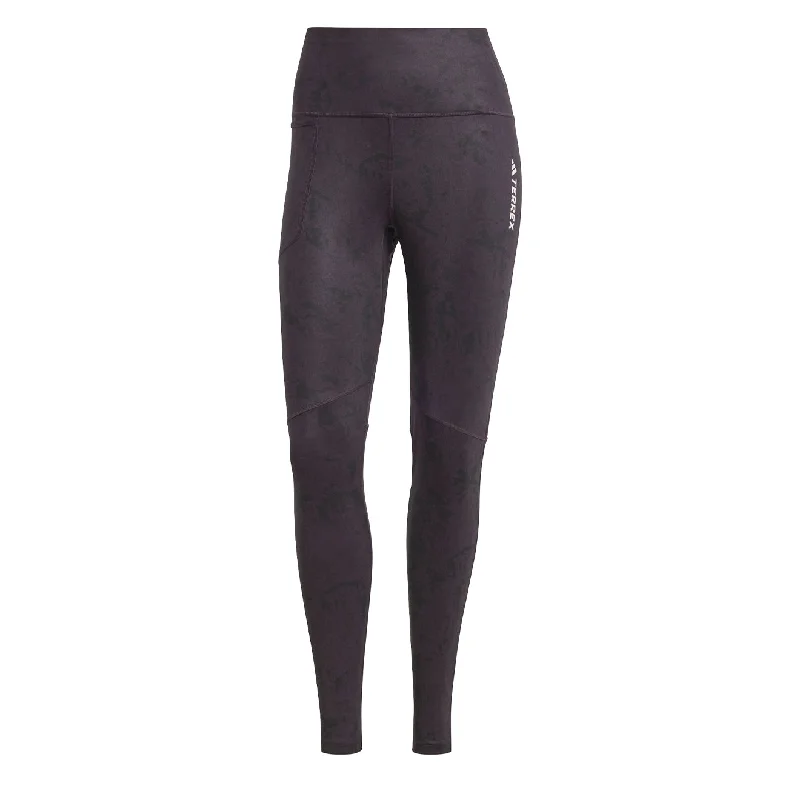 Premium Style Adidas Terrex Womens Multi All Over Print Tights Aurora Black