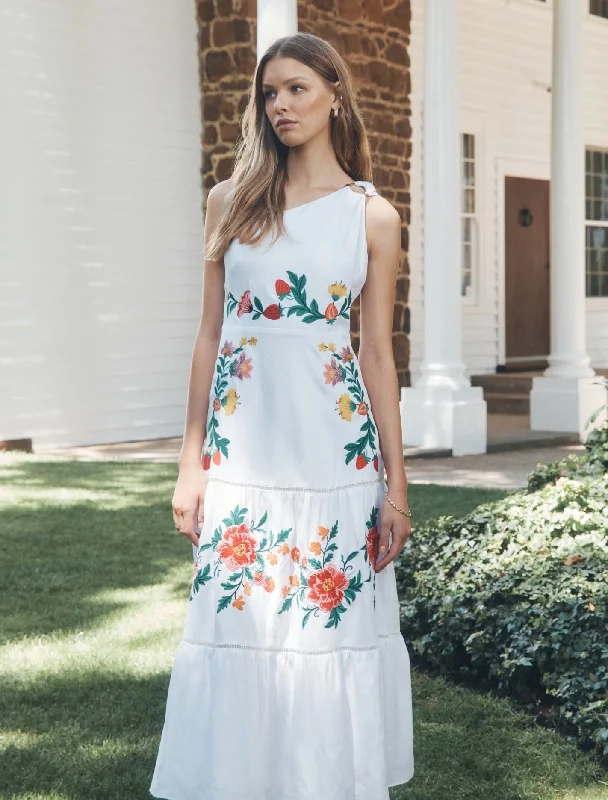 Graceful Drape Ollie One Shoulder Maxi Dress