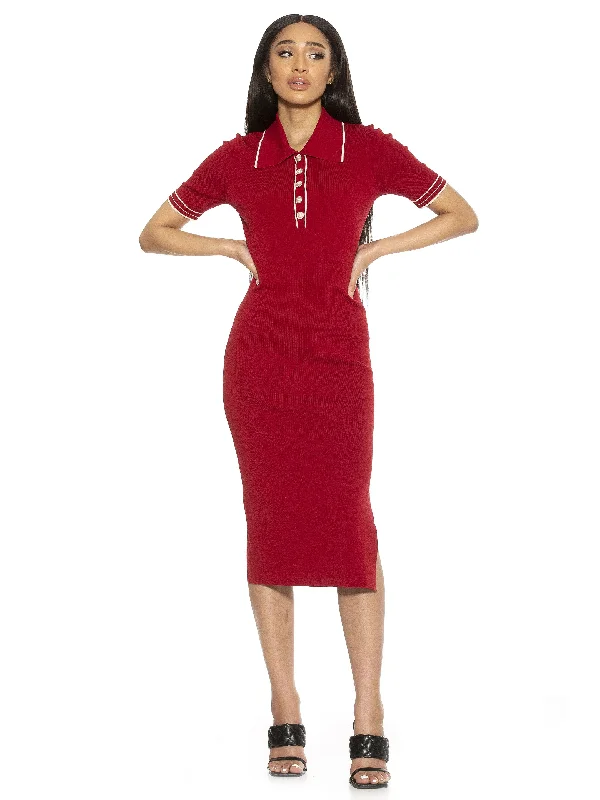 Flowing Silhouette Dinah Midi Dress