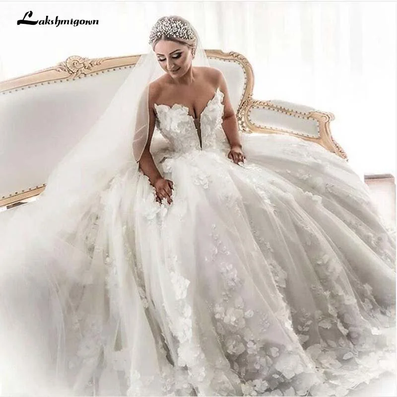 Women's Urban Fashion Roycebridal 3D Flowrers Ball Gown Wedding Dresses Luxury Lace Appliqued Women's Urban Fashion Roycebridal 3D Flowrers Ball Gown Wedding Dresses Luxury Lace Appliqued