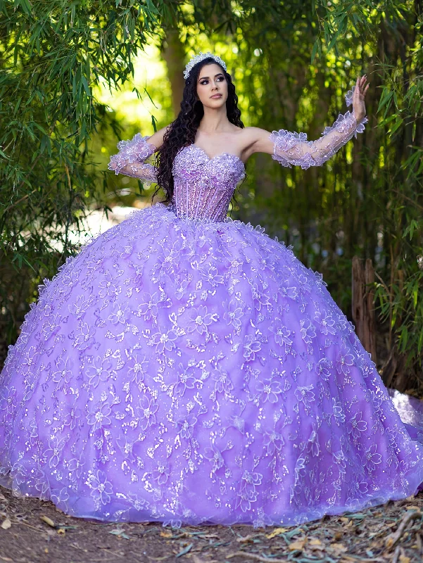 Unbeatable Deals Long Sleeve Strapless Ball Gown by LizLuo Quince 26085
