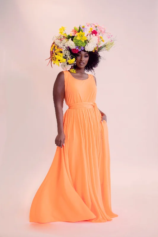 Top Deals Flowy Sleeveless Maxi Dress- JIBRI