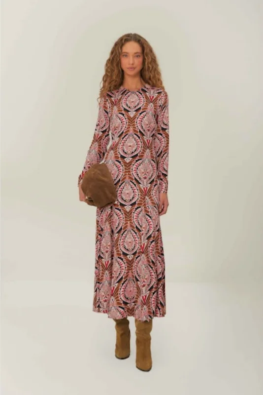 Athleisure Wear Promotion Pineapple Jewelry Multicolor Midi Dress