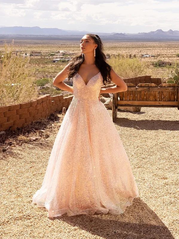 Exclusive Sale Vienna Prom 7876 Size 00 Pink Sequin A Line Ballgown Prom Dress Backless Pockets Formal Gown Exclusive Sale Vienna Prom 7876 Size 00 Pink Sequin A Line Ballgown Prom Dress Backless Pockets Formal Gown