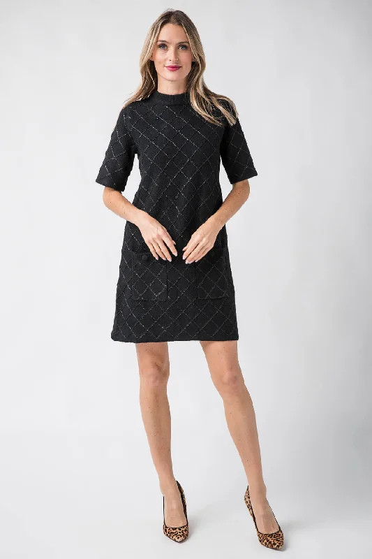 Luxe Women's Apparel Lost + Wander Nouveau Noir Shift Mini Dress