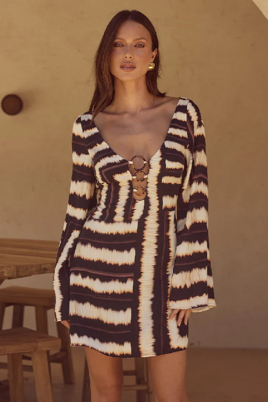 Limited Time Deal AZURE MINI DRESS - NORIA PRINT