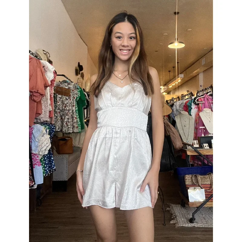 Contemporary Chic Isis Cream Spaghetti Strap  Romper-SALE