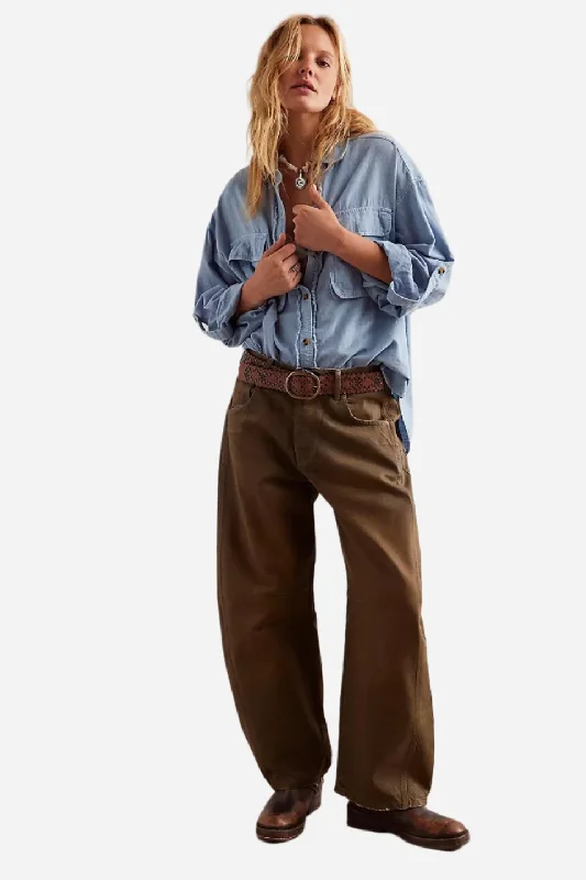 Style Upgrade Free People We The Free Good Luck Coated Jeans in New Moon