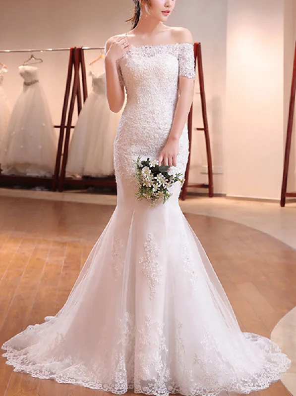 New Styles Just In Women Mermaid Lace Wedding Dresses Long Appliques Bridal Gowns YWD016 New Styles Just In Women Mermaid Lace Wedding Dresses Long Appliques Bridal Gowns YWD016