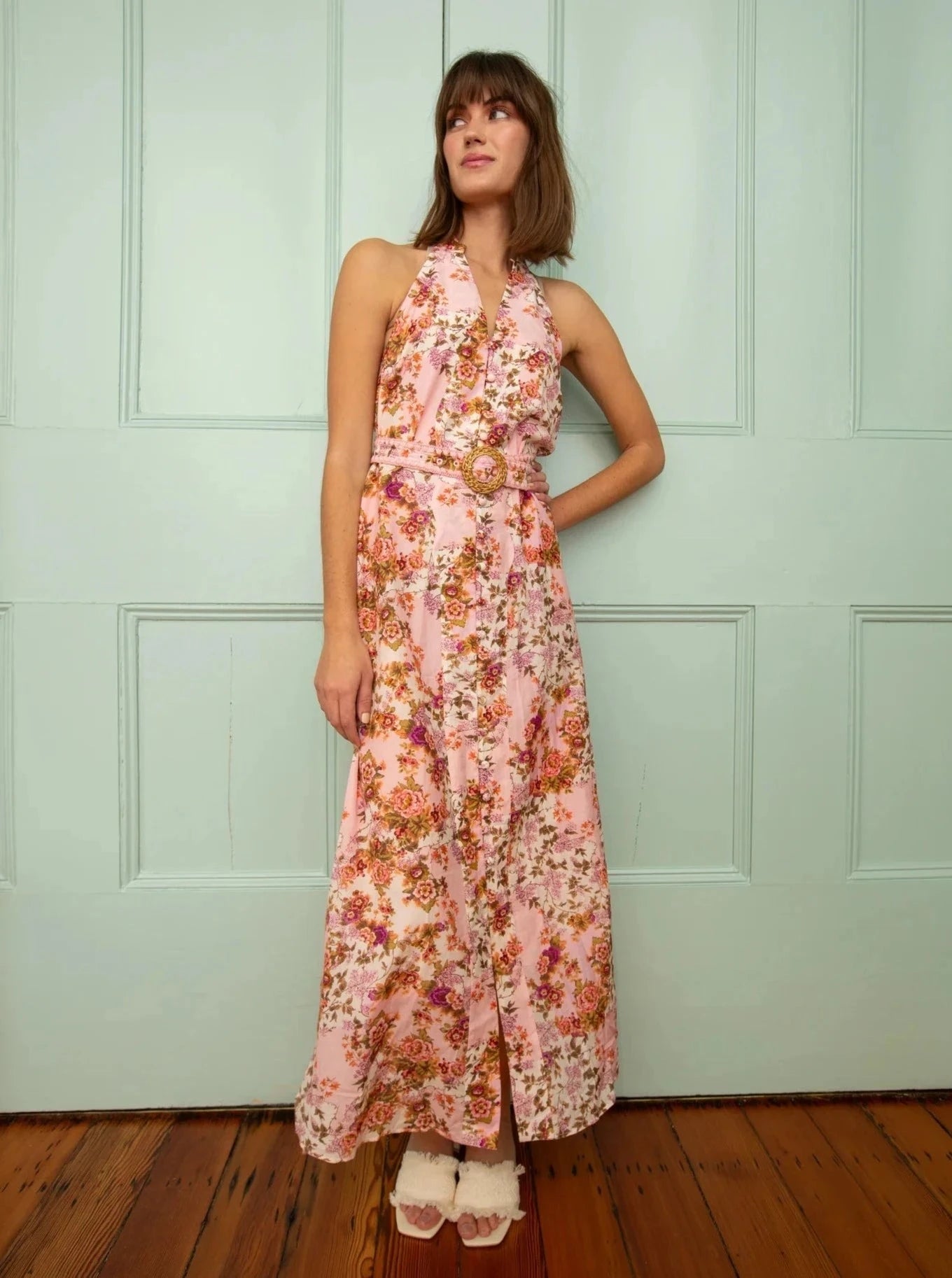 Last Chance Sale Georgina Maxi Dress in Blush Bloom