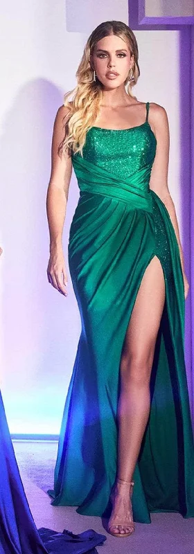 Parisian Effortless Chic Style LaDivine CD0201 Size 0 Emerald Long Fitted Jersey Wrap Overskirt Prom Dress Pageant Gown Rhinestone Slit Parisian Effortless Chic Style LaDivine CD0201 Size 0 Emerald Long Fitted Jersey Wrap Overskirt Prom Dress Pageant Gown Rhinestone Slit