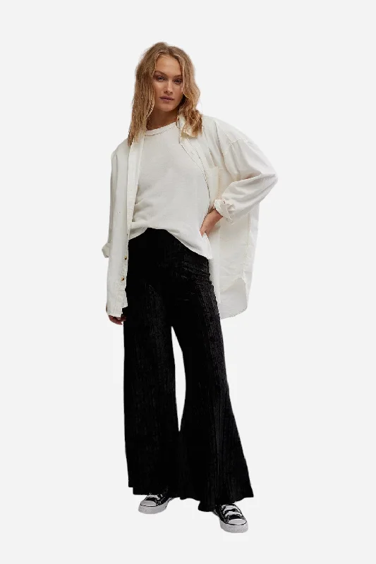 Statement Piece Free People Star Sign Velvet Pant in Black