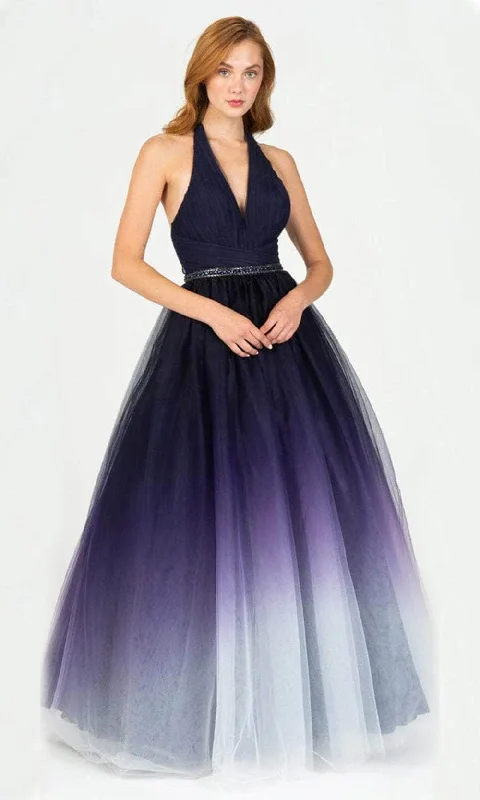 Flash Sales Eureka Fashion 8777 - Halter Neck Open Back Ballgown