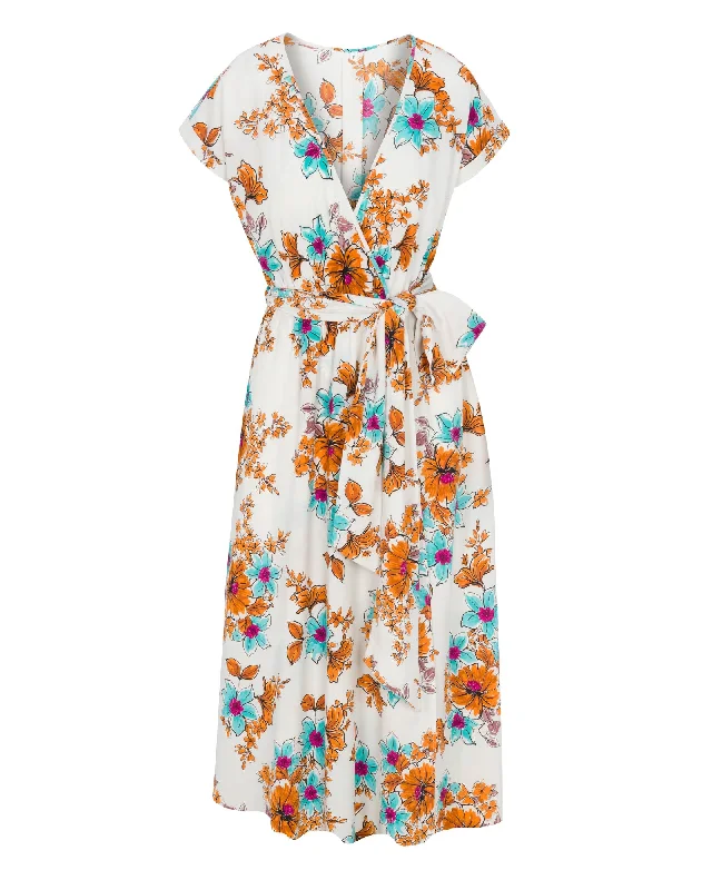 Seasonal Trends Jasmine Midi Dress - Begonia Ivory