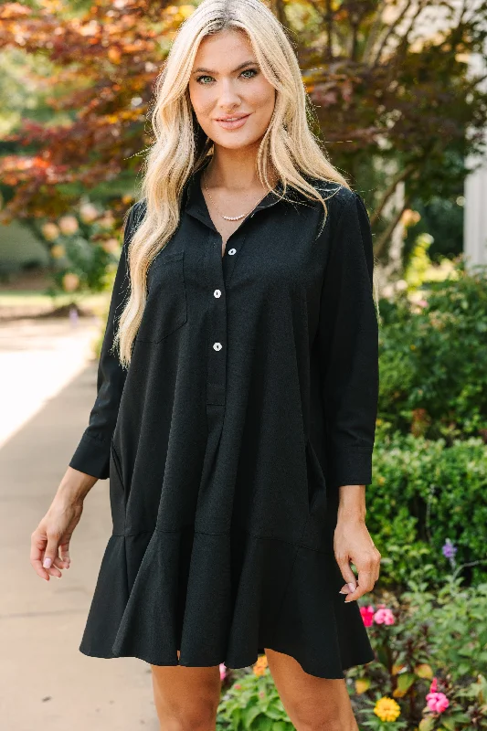Everyday Glamour It's A Brand New Day Black Dress