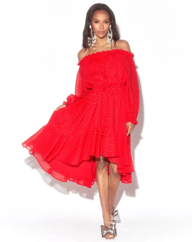 Latest Trends Keiko Midi Dress - Cherry