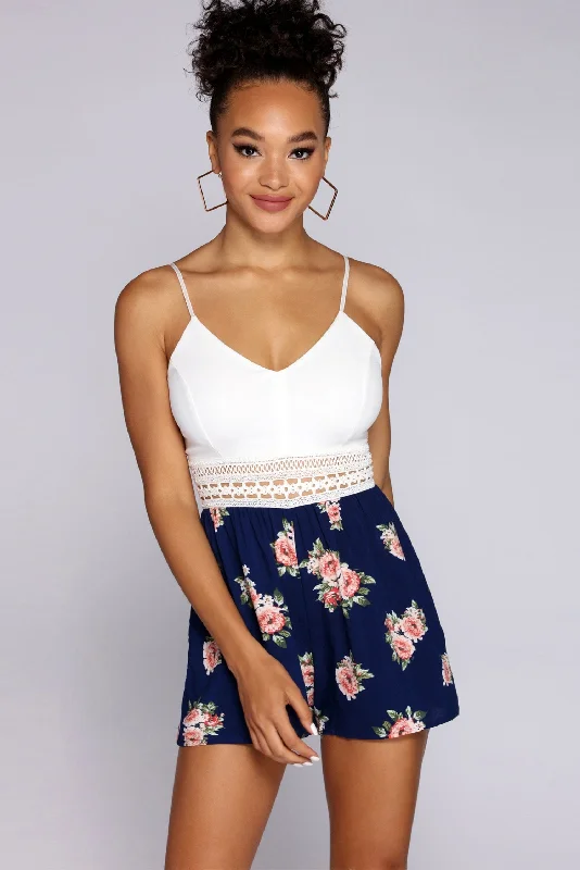 Minimalist Elegant Better Than One Floral Romper