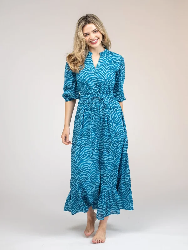 Bold Patterns The Lily Midi Dress | Blue Zebra