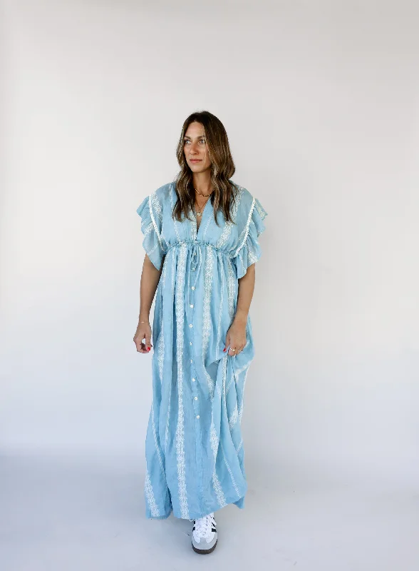 Limited Time Deal Dalia Embroidered Maxi Dress - Final Sale