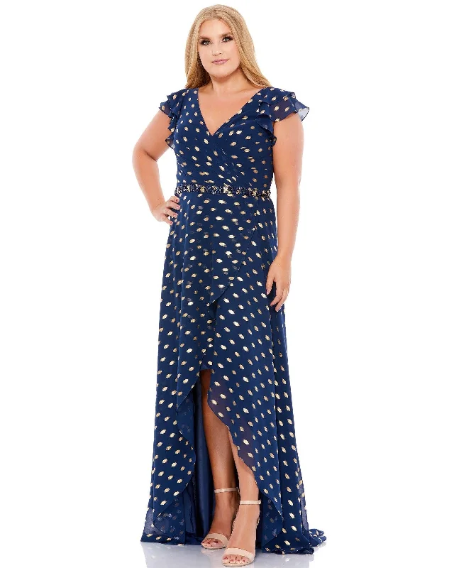 Summer Fashion Mac Duggal 49309 High Low Plus Size Formal Dress Sale