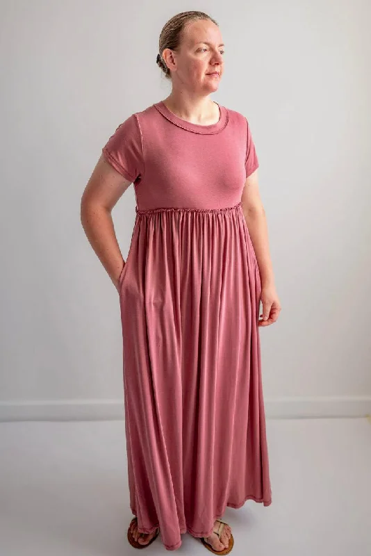 Budget Saver Rachel Knit Maxi Dress in Mauve - FINAL SALE