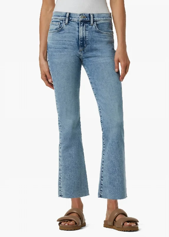 Summer Essentials Callie Cropped Bootcut Crop Jeans In Blue