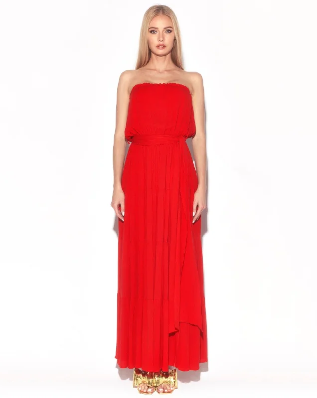 Quick Grab Deals Makena Maxi Dress - Cherry