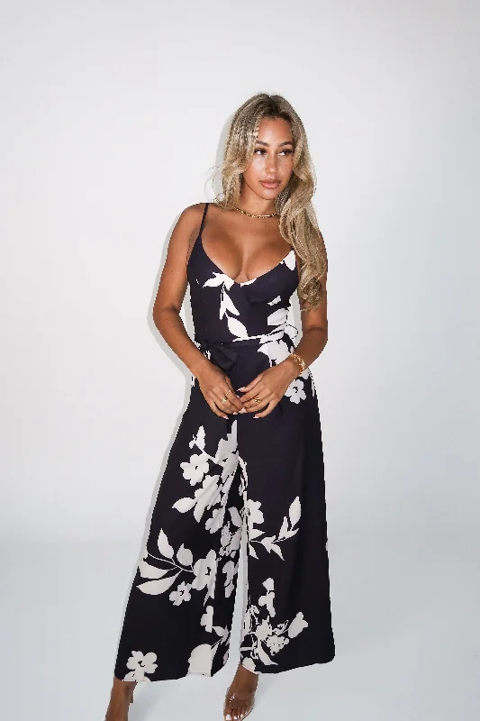 End Of Season Sale MAUD JUMPSUIT - BLACK FLORAL