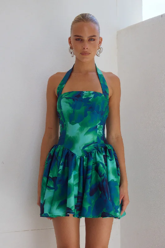 Effortless Grace WINSLOW MINI DRESS - CALISTA GREEN