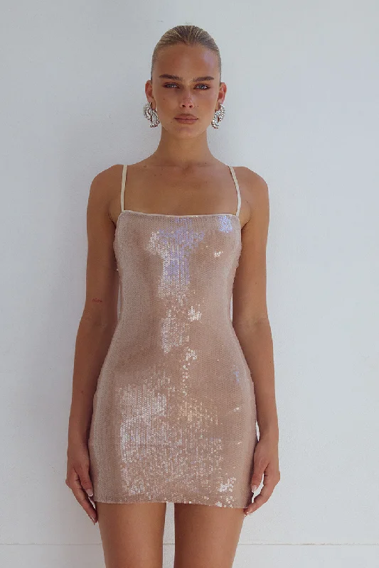 Refined Look SHIRA MINI DRESS - SAND
