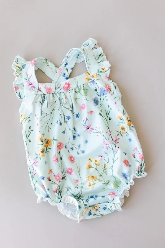 Luxe Layering Wild Woods Ruffle Cross Back Romper