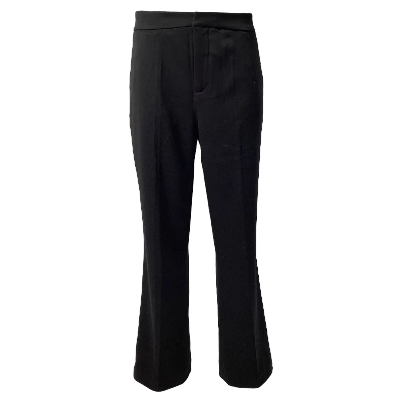 Parisian Effortless Chic Style Jason Wu High-Rise Bell Trousers in Black Polyester