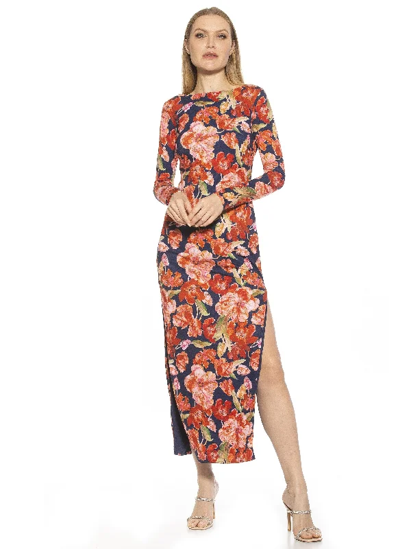 Elegant Contour Lexy Printed Maxi Dress