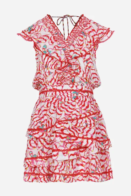 Save Big Kids Mini Dress Carol - Pink Wings Flower