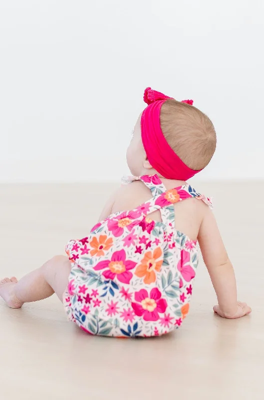 Effortless Style Garden Party Ruffle Cross Back Romper