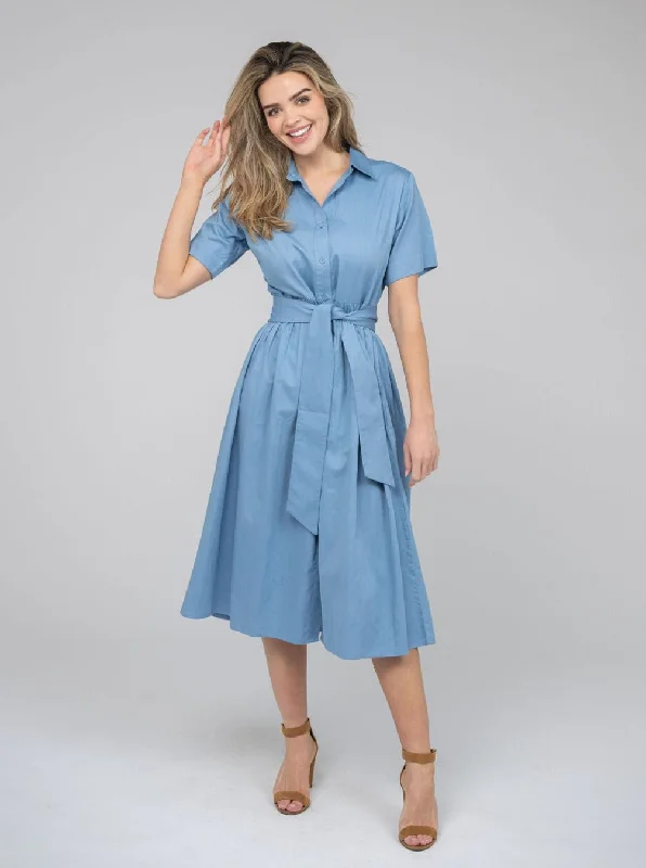 Elegant Contour The Elle Midi Dress | Lake Blue